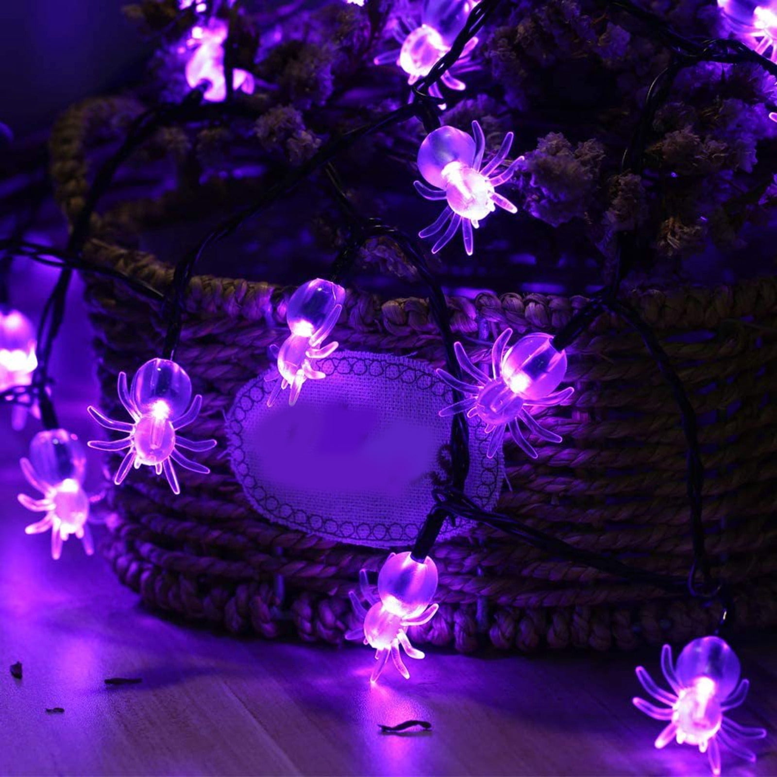 20 LED Spider String Lights Halloween String Lights For Outdoor Indoor Decor Halloween Lighting For Yard Home Party Decorations, Czzoypi 20 LED Spider String Lights