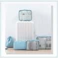 thumbnail image 2 of 6Pcs Foldable Travel Packing Cubes, Waterproof Storage Organizer Bags Set with Buckle and Mesh Design, 2 of 7