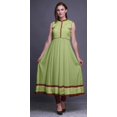 thumbnail image 2 of Bimba Robe Anarkali Aquarelle Vert Pâle pour Femmes Kurti Imprimé Ethnique Indien Longue Kurta Robe de Soirée Petite, 2 of 6