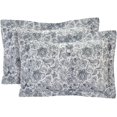 thumbnail image 3 of Mocassi 3-Piece Duvet Set, Paisley Design, Comforter Cover with Corner Ties & Button Closure, King/California King, Navy Blue, 3 of 5