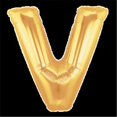 thumbnail image 1 of Loftus International B1-5923 Megaloon Letter V Gold Balloon, 1 of 3