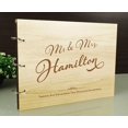 thumbnail image 3 of Mr. & Mrs. Wedding Guestbook Custom Rustic Wooden Engraved Advice Book Personalized Gift, 3 of 6