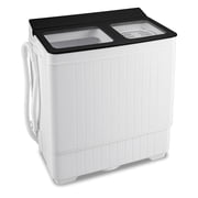 Costway Machine à Laver Portable avec 18 LBS Laveuse 8 LBS Essoreuse Combo Laveuse à Deux Tubes Noir et Blanc