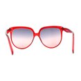 thumbnail image 2 of Womens Oversize Nerdy Round High Temple Horn Rim Sunglasses Red Black Red, 2 of 4