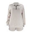 thumbnail image 4 of Birdeem Women's Solid Set Tracksuit Pullover 2 Piece Sport Hoodless Suit Sets, 4 of 8