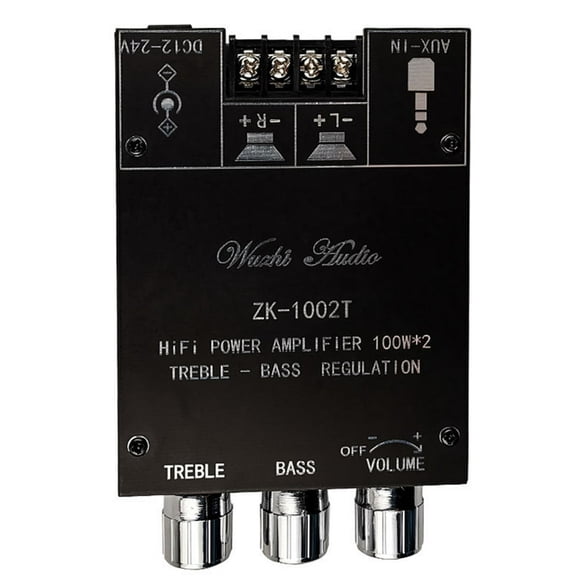 ZK-1002T Bluetooth-Compatible Amplifier HIFI 2.0 Channel 100Wx2 Audio Board