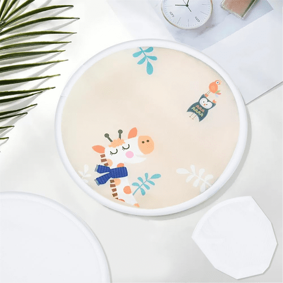 5 Pcs Foldable Flying Disc Fans 9.8 Inch Sublimation Fans Polyester Black Edge Folding Fan Set with Bag for White