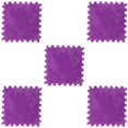 thumbnail image 3 of 5Pcs 11.81Inch Square Puzzle Polyester Velvet Carpet in 14 Colors, 3 of 9