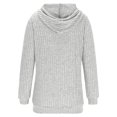 thumbnail image 4 of MeetoTime Long Sleeve Hoodie for Women Fall Comfy Stretch Knit Ribbed Hooded Pullover Tunic Tops, 4 of 6