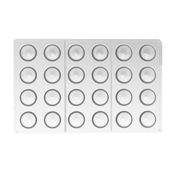 Silikomart Chocado 24 Cavities Dome Kit Tritan and Silicone Mold, 0.70 in length x 0.90 in width cavity