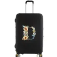 thumbnail image 1 of Housses de Valise Housse de Protection Valise de Voyage Anti-Rayures Housse Anti-Poussière Réutilisable Housse Anti-Poussière Lavable Motif Imprimé Floral Lettre 8floral Lettre D S, 1 of 6