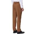 thumbnail image 3 of INSPIRE CHIC Men's Pants Stripes Zipper Closure Front Pockets Dress Pants 36 Brown White, 3 of 7