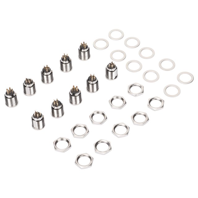 XLR Support de Panneau de Prise, Professionnel 10 Ensembles Prise XLR Compacte avec Base 3 Broches pour Microphone