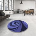 thumbnail image 4 of Ahgly Tapis d'Intérieur Lavable en Machine Carré Transitionnel Bleu Minuit, 3 Pieds Carré, 4 of 7