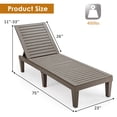 thumbnail image 2 of Topbuy 2 PCS Patio Lounge Chair Chaise Recliner Adjustable Backrest Outdoor&Indoor Brown, 2 of 10