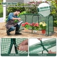 thumbnail image 4 of Costway Jardinière Surélevée en Bois avec Housse de Serre Mini Kit de Serre Portable Vert+beige, 4 of 8