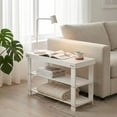 thumbnail image 2 of Modern Shoe Rack Bench for Mudroom – Entryway Storage Bench with Seating, Shoe Organizer for Hallway or Foyer – Sturdy White Furniture for Home Entrance, 2 of 8