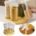 thumbnail image 1 of The Yellow Rice Dispenser for 6 Grain Storage Containers Enhances Kitchen Organization and Tissue Container Design with Rotating Convenience and Durable Construction, 1 of 6