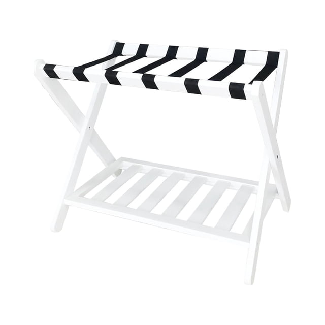 Xuanheng Folding Luggage Rack Suitcase Stand 68x45x55cm Multifunctional Storage Shelf White