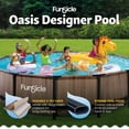 thumbnail image 4 of Funsicle 14ft x 42in Round Oasis Designer Above Ground Pool, Natural Teak with SkimmerPlus Filter Pump, Age 6 & up, 4 of 6