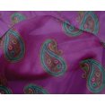 thumbnail image 4 of oneOone Silk Tabby Fabric Paisley Block Printed Fabric 1 Yard 42 Inch Wide, 4 of 4