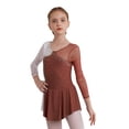 thumbnail image 1 of Ocealan Robe de Danse Ballet pour Filles Enfants avec Strass, Robe de Gymnastique et de Patinage Artistique, Justaucorps de Danse Ballet Brun 14, 1 of 5