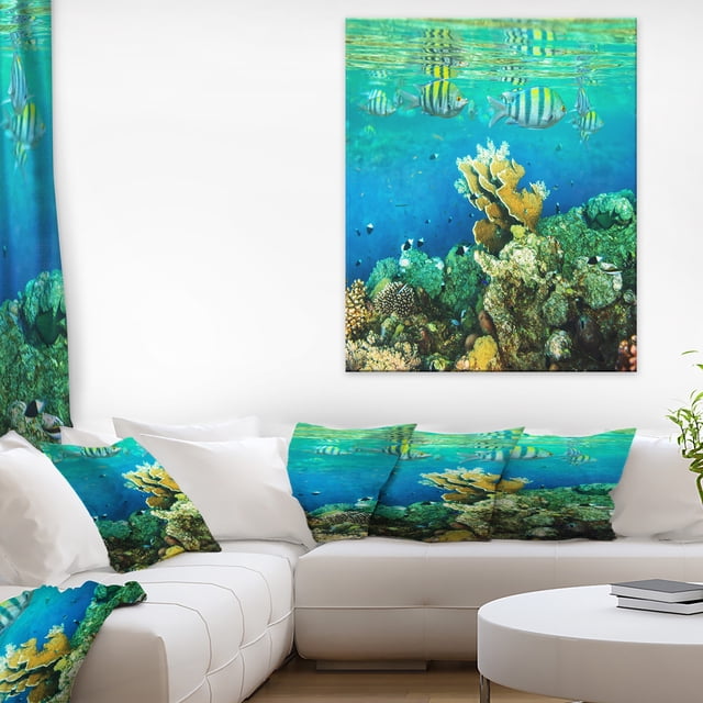 Fantastic Red Sea Coral Fish - Seashore Canvas Art Print
