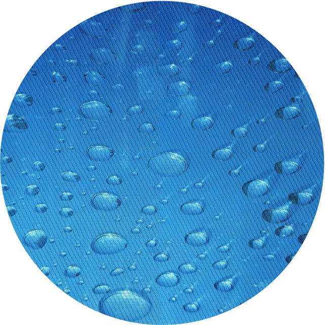 Ahgly Company Tapis d'Intérieur Ronds Transitionnels Bleus Lavables à la Machine, 7 Pieds Rond