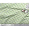 thumbnail image 1 of Soimoi Green Poly Georgette Fabric Window Pane Check Printed Fabric 1 Yard 52 Inch Wide, 1 of 3