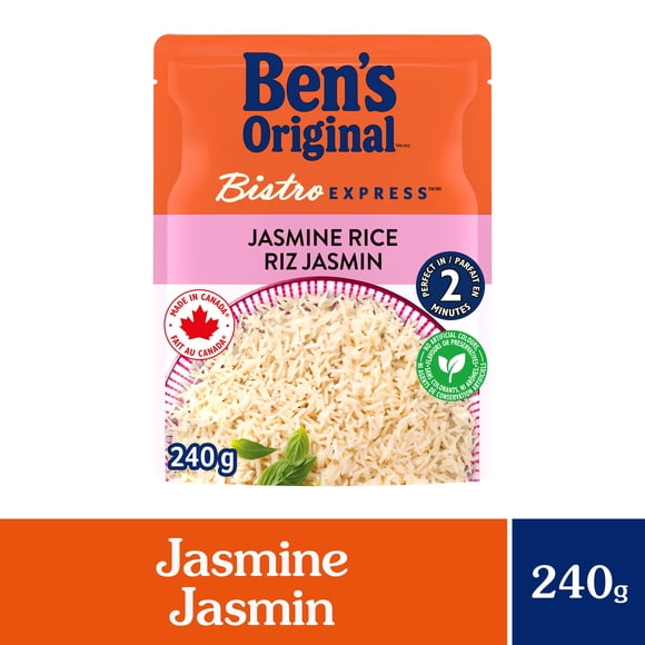 BEN'S ORIGINAL BISTRO EXPRESS riz au jasmin, riz à grains longs d'accompagnement, sachet de 240 g