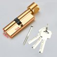 thumbnail image 2 of 70mm Aluminum Lock Knob Cylinder Anti-theft Door Lock Core with 3 Keys 1 Screw, 2 of 3