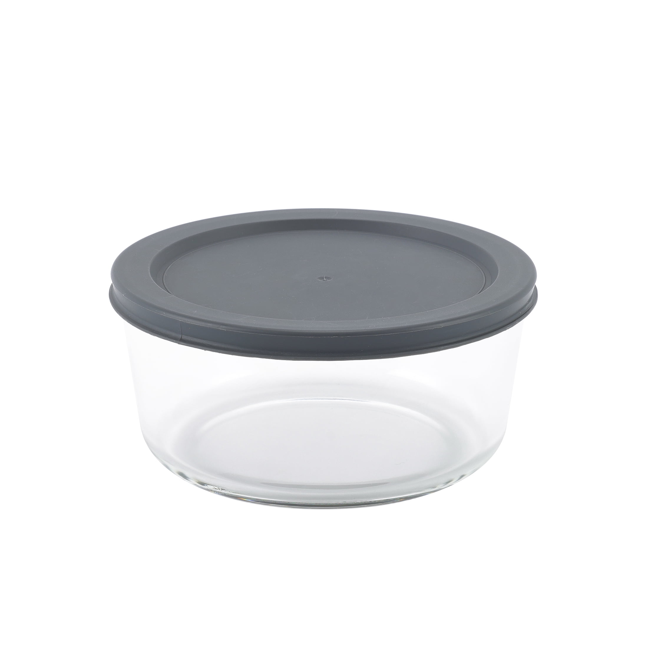Mainstays Round Glass Food Storage Container with PE Lid 920ml
