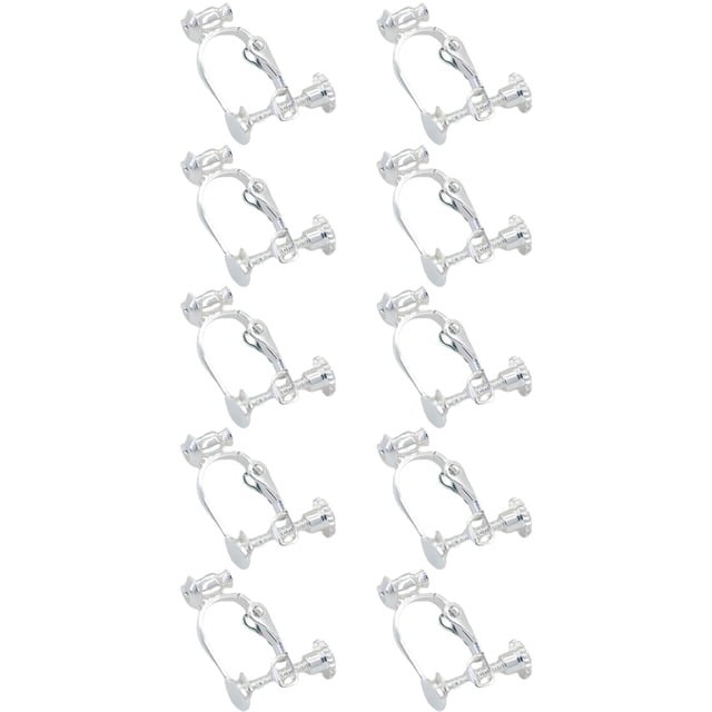 fastboy 10pcs Ear Clip Converters Earring Accessories Handmade Fashionable Handheld Findings Turn Any Post Studs Into Clip-On Earrings Type2