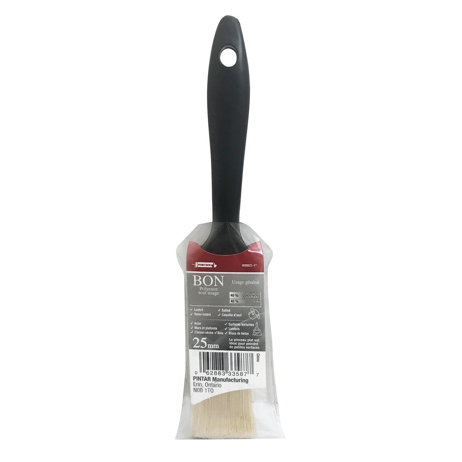 Pinceau droit Good de Pintar Manufacturing Corp. de 1 po