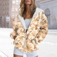 thumbnail image 2 of WZXFASHION Women'S Fashionable And Simple Zipper Hooded Drawstring Pocket Cardigan Sweatshirt 50% Off Clearance half zip hoodie, 2 of 4