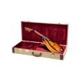 thumbnail image 1 of Crossrock Rectangular Wooden Case fits A-style Mandolins with Accessory Compartment Stainless Steel Latches Metal Feet-Vinyl Tweed (CRW620MATW-R), 1 of 5