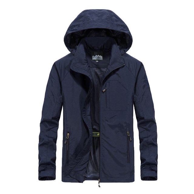 Windproof Jacket men Fashion Zipper Casual Windproof Waterproof Loose Outwear Jacket Coat