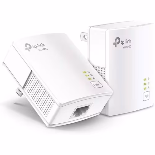 thumbnail image 1 of TP-Link AV1000 Gigabit Powerline Starter Kit - White, 1 of 5