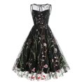 thumbnail image 1 of SMihono Robe d'Été pour Femmes Grande Taille Nouvelle Mode Décontractée Manches Longues Col Rond Chandail Contrasté Haut Vêtements pour Femmes Robe Chandail en Molleton, 1 of 8