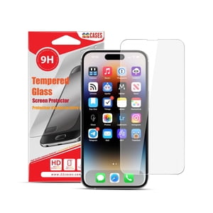 22 Cases Protecteur d'écran en verre trempé iPhone 15