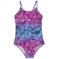 thumbnail image 2 of Maillot de Bain pour Fille Été Imprimé 3D Écailles de Poisson Mode Maillot de Bain pour Filles Rouge 4-5 Ans, 2 of 3
