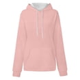 thumbnail image 5 of Timegard Hoodies for Women Drawstring Long Sleeve Sweatshirts Pullover Fall Winter Solid Color Tops, 5 of 5