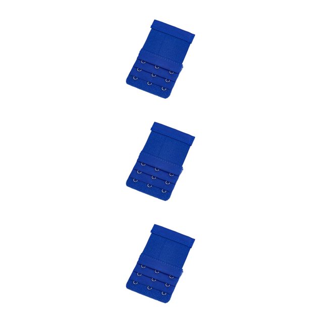 relayinert Extension Strap Bra Extenders 3 Rows 3 Hooks Brassiere Elastic Adjustable Lingerie Replacement Intimates Underwear royal blue 3Set