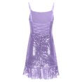 thumbnail image 5 of Tumotour Robes d'Invité de Mariage pour Femmes Été Camisole Formelle Longueur Genou Paillettes Robes Brillantes Bretelles Spaghetti Col Rond Robes de Fête Mini Robe pour Sortir Boîte de Nuit Rendez-Vous Festivals, 5 of 5