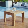 thumbnail image 2 of Modway Upland Solid Teak Wood Outdoor Patio Side Table in Natural, 2 of 4