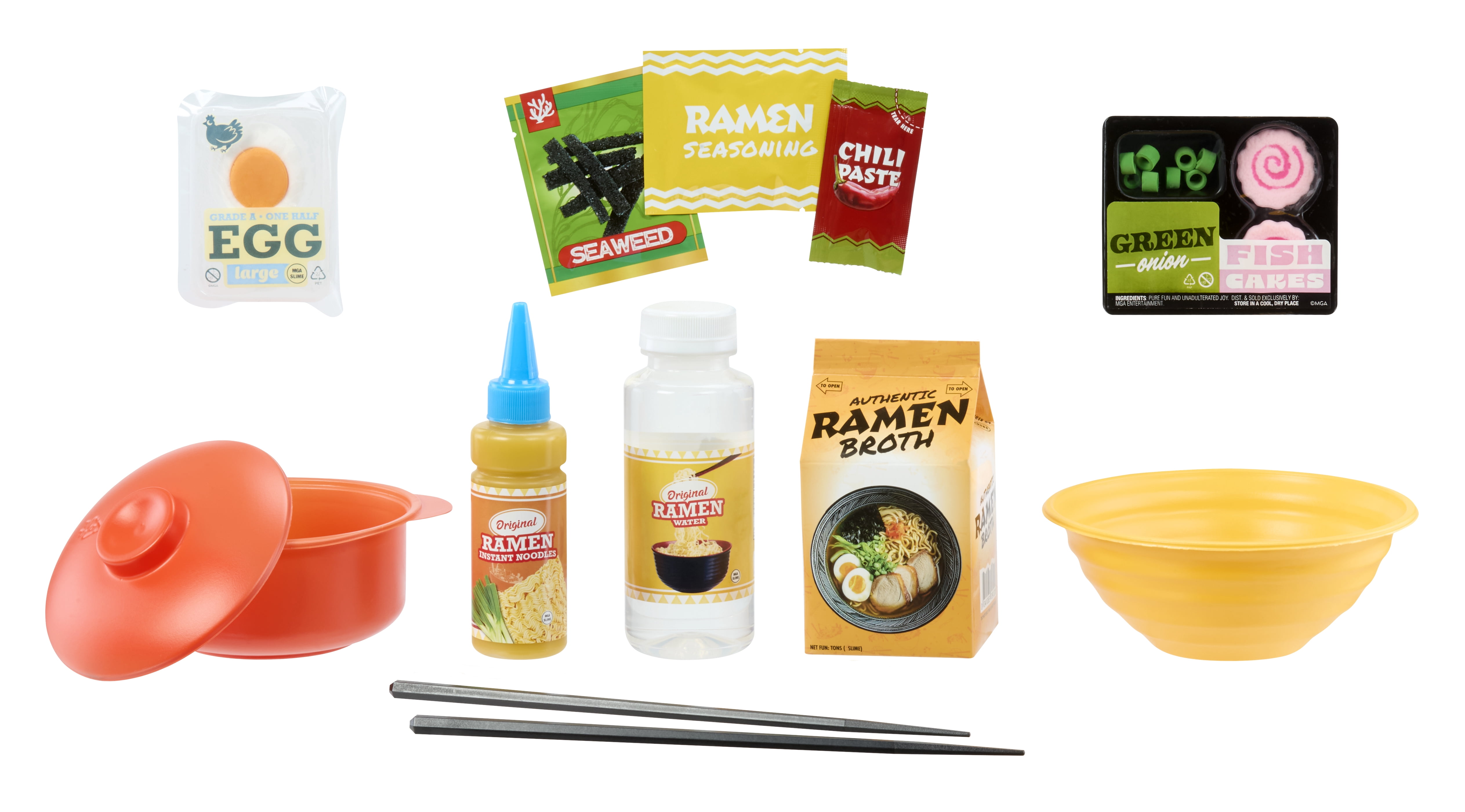 Nécessaire de gelée pour confection de nouilles ramen Slime Life - ingrédients à déballer pour créer, écraser et étirer votre gelée alimentaire, âge 8 ans et +