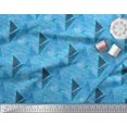 thumbnail image 2 of Soimoi Blue Heavy Canvas Fabric Facets Triangle Geometric Print Fabric by Yard 58 Inch Wide, 2 of 3
