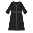 thumbnail image 4 of Lejafay Robe Décontractée à Manches Longues pour Filles, Tenue de Danse d'Église de Louange, Robes Musulmanes, Noir 160, 4 of 6