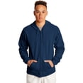 thumbnail image 1 of Hanes Mens ComfortBlend EcoSmart Full Zip Hoodie, XL, Navy, 1 of 1