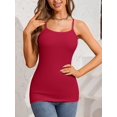 thumbnail image 3 of Charmo Débardeurs à Encolure Dégagée en Coton pour Femmes, Lot de 3, Bretelles Spaghetti Ajustables, sous-Maillots avec Soutien-Gorge Intégré, 3 of 7